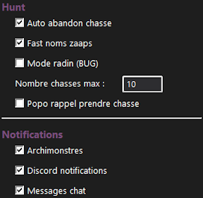Options N'Hunter